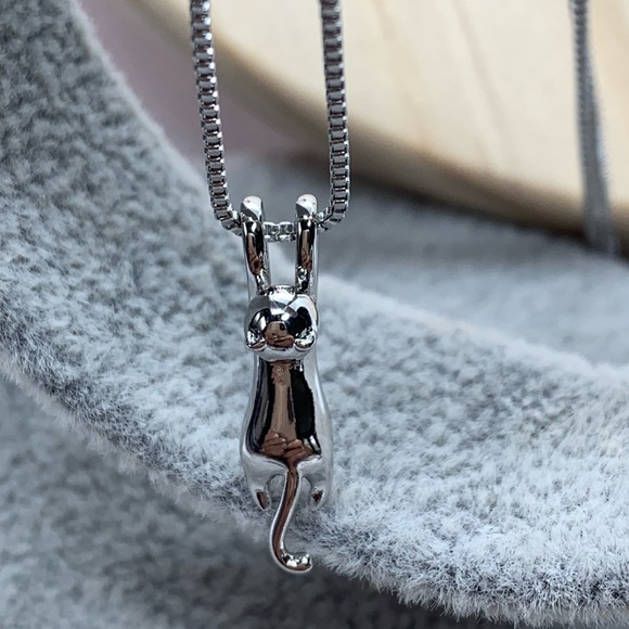 🌟Sterling Silver 925 Necklace Cat - Picture 5 of 8